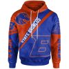 NCAA Boise State Broncos Blue Orange Cross Style Pullover Hoodie