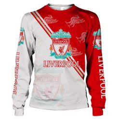 Liverpool FC Red White Sweatshirt V4