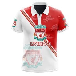Liverpool FC Red White Polo Shirt V4