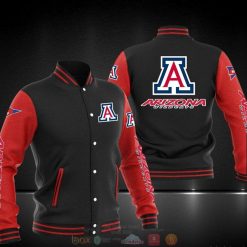 NCAA Arizona Wildcats Black Red Baseball Jacket