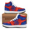 NCAA Boise State Broncos Blue Orange Scratch Air Jordan 1 High Sneakers