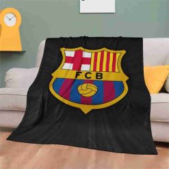 Alternative view of FC Barcelona Black Fleece Blanket