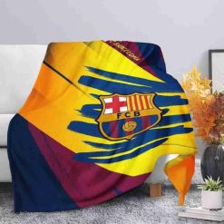 FC Barcelona Paint Effect Fleece Blanket