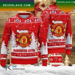 Manchester United Red White Ugly Christmas Sweater V5