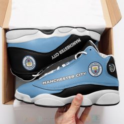 Alternative view of Manchester City Blue Black Air Jordan 13 Shoes