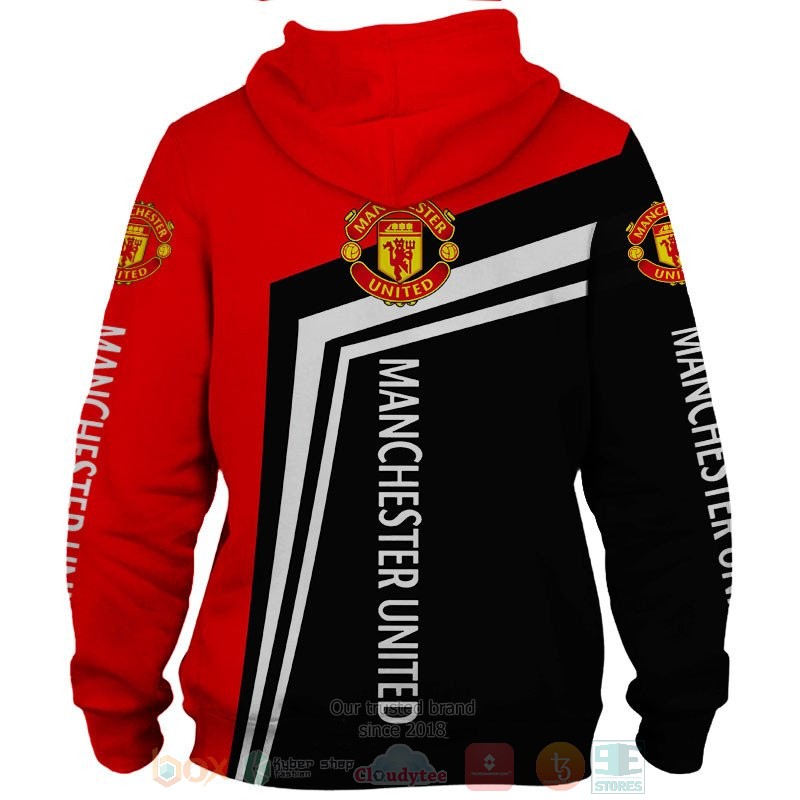 Manchester United Red Black Pullover Hoodie V5
