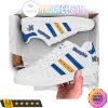 NCAA Memphis Tigers White Blue Stan Smith Shoes