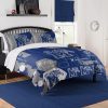 NCAA Memphis Tigers Blue Gray Hexagon Bedding Set