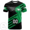 NCAA North Dakota Fighting Hawks Custom Number Green T-Shirt