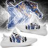 NCAA Memphis Tigers White Scratch Yeezy Boost Sneakers