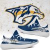NHL Nashville Predators Navy Blue White Yeezy Boost Sneakers