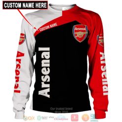 Arsenal FC Custom Name Black Red Sweatshirt