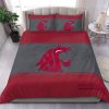 NCAA Washington State Cougars Red Grey Bedding Set V2