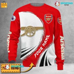 Arsenal FC Custom Name Red White The Gunners Sweatshirt
