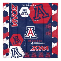 Alternative view of NCAA Arizona Wildcats Blue Red Hexagon Bedding Set