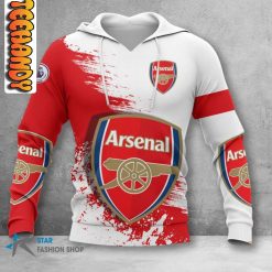 Arsenal FC Red White Special Pullover Hoodie