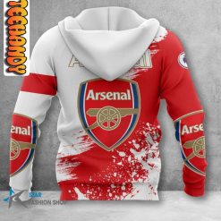 Alternative view of Arsenal FC Red White Special Pullover Hoodie
