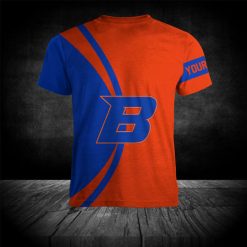Alternative view of NCAA Boise State Broncos Custom Text Orange Blue Champions T-Shirt
