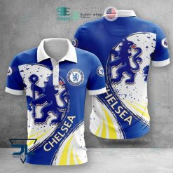 Chelsea FC Blue White Polo Shirt V5