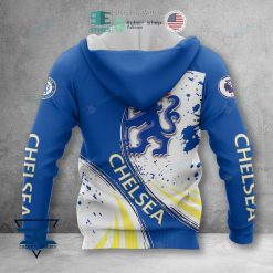 Alternative view of Chelsea FC Blue White Zip Up Hoodie V5
