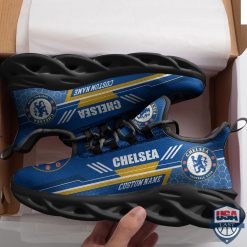 Alternative view of Chelsea FC Custom Name Blue Yellow Max Soul Shoes