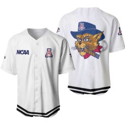 NCAA Arizona Wildcats White Mascot Baseball Jersey