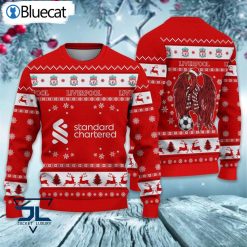 Liverpool FC Red White Ugly Christmas Sweater V2