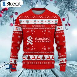 Alternative view of Liverpool FC Red White Ugly Christmas Sweater V2