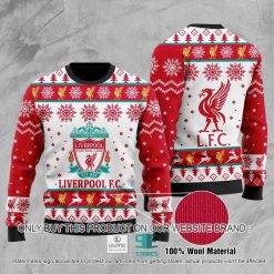 Liverpool FC White Red Mascot Ugly Christmas Sweater