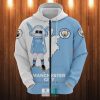 Manchester City White Blue Moonchester Zip Up Hoodie