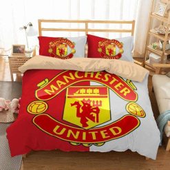Manchester United Red White Bedding Set