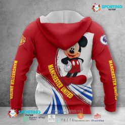 Alternative view of Manchester United Custom Name Mickey Zip Up Hoodie