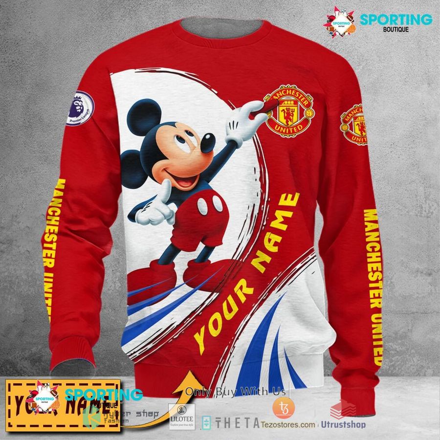 Manchester United Custom Name Mickey Sweatshirt