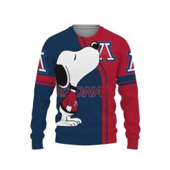 NCAA Arizona Wildcats Red Blue Snoopy Sweatshirt