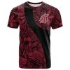 NCAA Washington State Cougars Red Black Polynesian T-Shirt