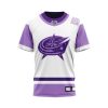 NHL Columbus Blue Jackets Custom Name Number Hockey Fight Cancer Jersey T-Shirt