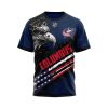 NHL Columbus Blue Jackets Eage American Flag T-Shirt