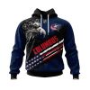 NHL Columbus Blue Jackets Eage American Flag Pullover Hoodie