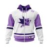 NHL San Jose Sharks Custom Name Number Hockey Fight Cancer Jersey Zip Up Hoodie