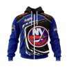 NHL New York Islanders Blue Black 2021 Concepts Zip Up Hoodie