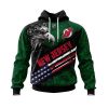 NHL New Jersey Devils Eagle American Flag Pullover Hoodie