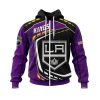 NHL Los Angeles Kings Purple Black Special Zip Up Hoodie
