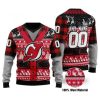 NHL New Jersey Devils Custom Name Number Ugly Christmas Sweater