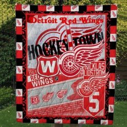 NHL Detroit Red Wings Hockey Town Quilt Blanket