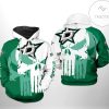 NHL Dallas Stars Green White Punisher Skull Pullover Hoodie V2