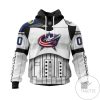 NHL Columbus Blue Jackets Custom Name Number Star War Pullover Hoodie