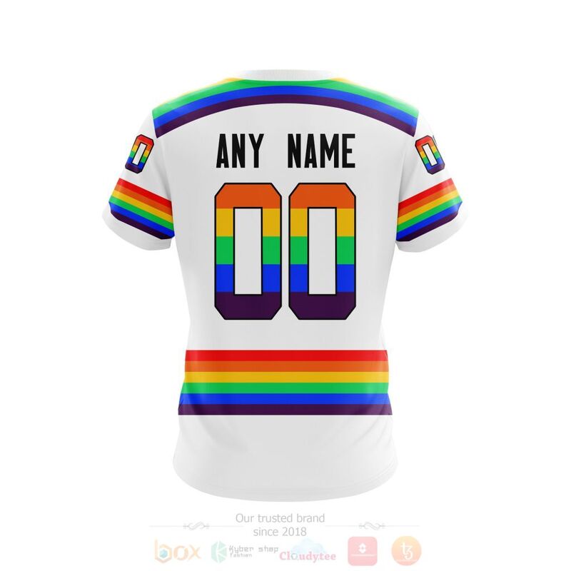 NHL New Jersey Devils Custom Name Number LGBT Pride Jersey Sweatshirt