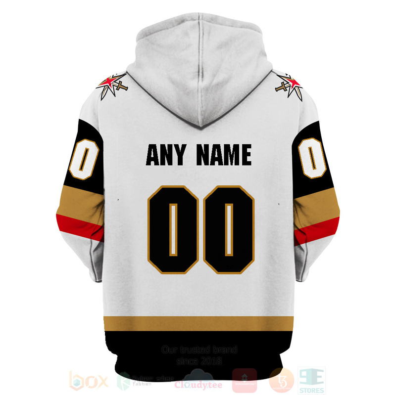 NHL Vegas Golden Knights Custom Name Number 2022 Away Jersey Zip Up Hoodie NHL Vegas Golden Knights Custom Name Number 2022 Away Jersey Zip Up Hoodie