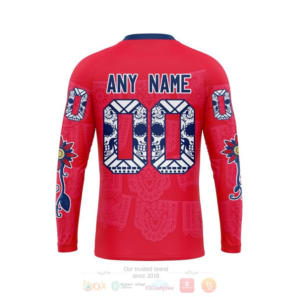NHL Washington Capitals Custom Name Number Sugar Skull Jersey Sweatshirt NHL Washington Capitals Custom Name Number Sugar Skull Jersey Sweatshirt