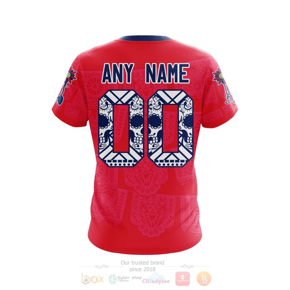 NHL Washington Capitals Custom Name Number Sugar Skull Jersey T-Shirt